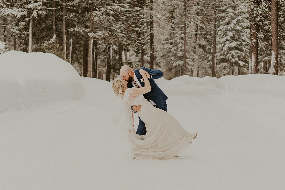 winter wonderland elopement in mccall idaho
