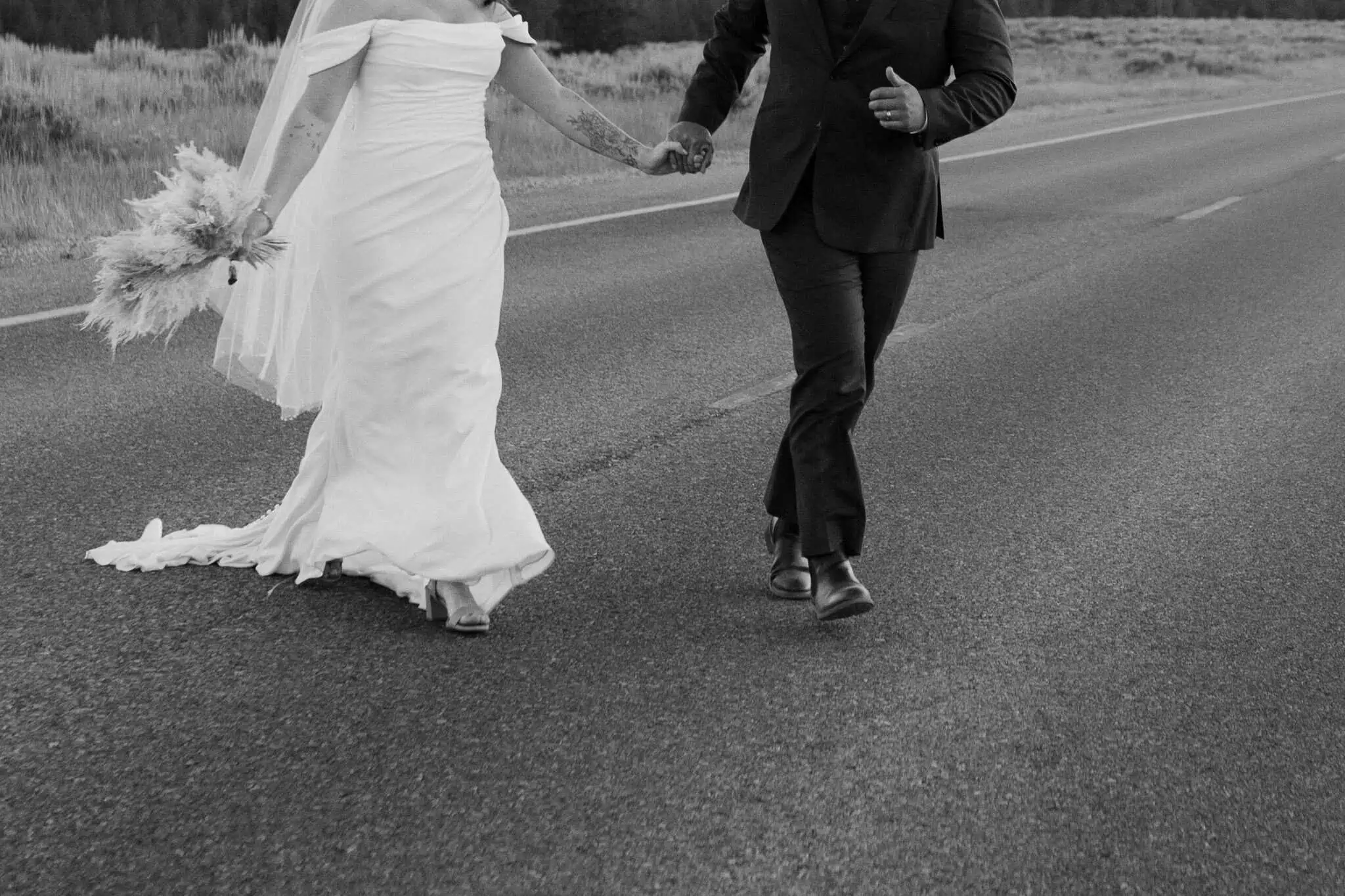 bridal portraits in the tetons at sunset