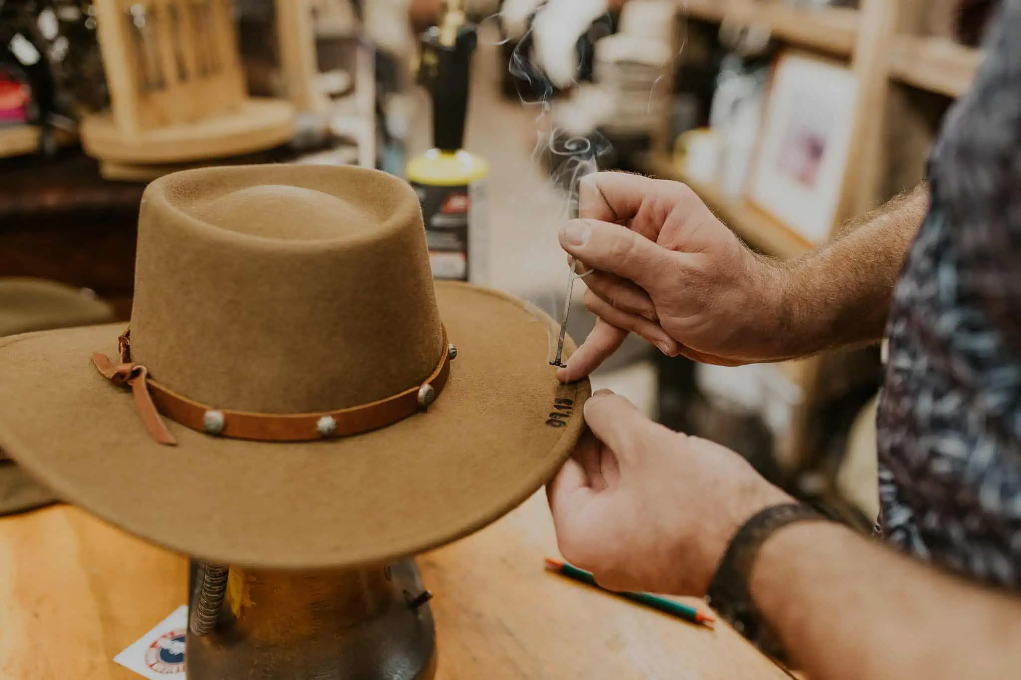 beaver creek hat and leather adding a wedding date to a hat