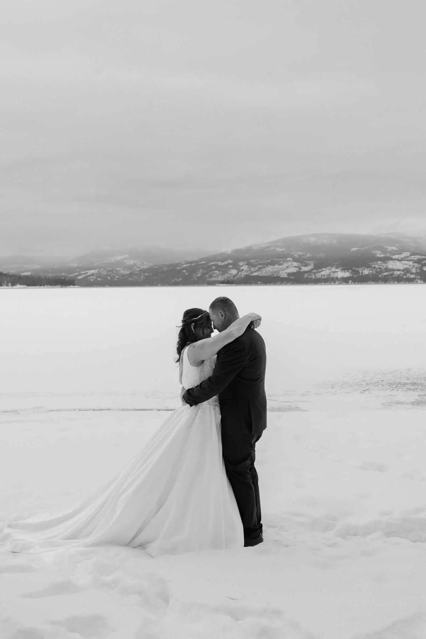 first look on a snowy beach