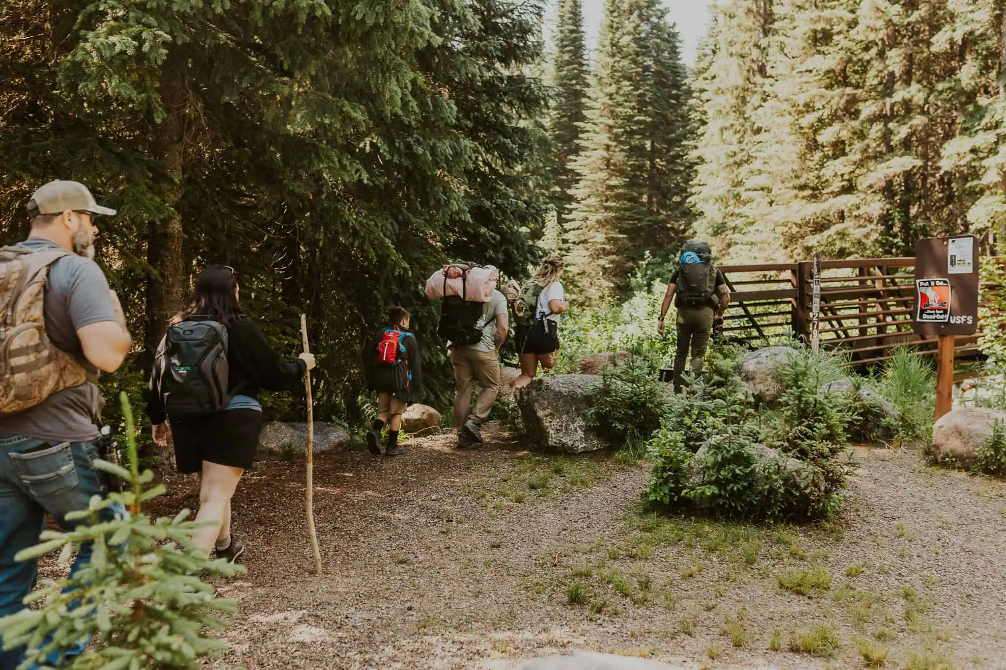 hiking in the mountains of north idaho