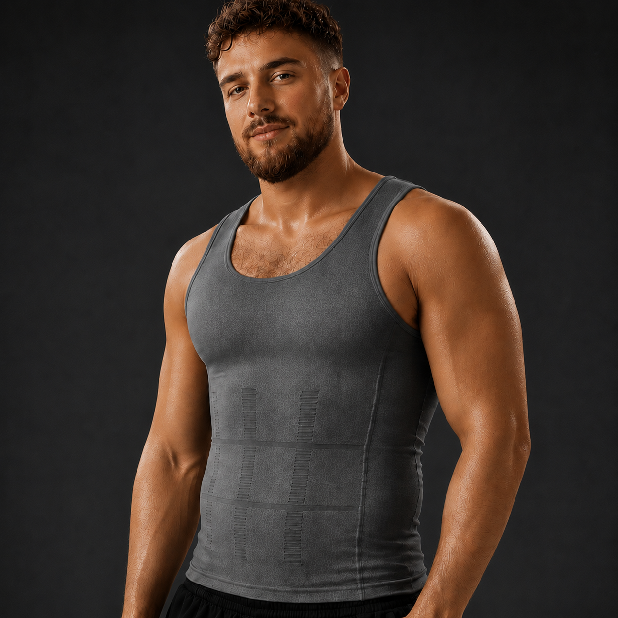 Compression Body Shaping Tank Top - Gray