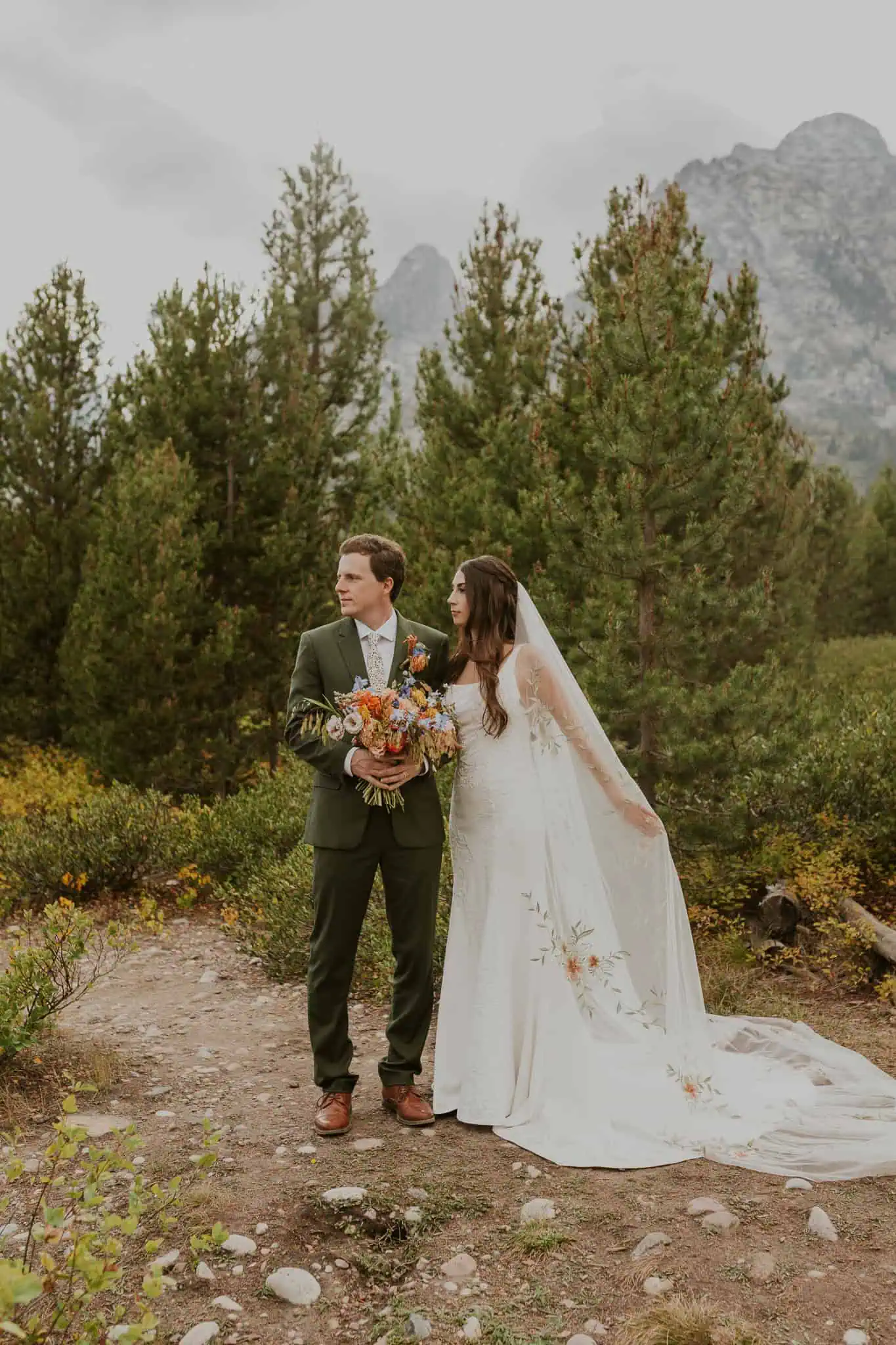 sunset bridals at string lake wyoming