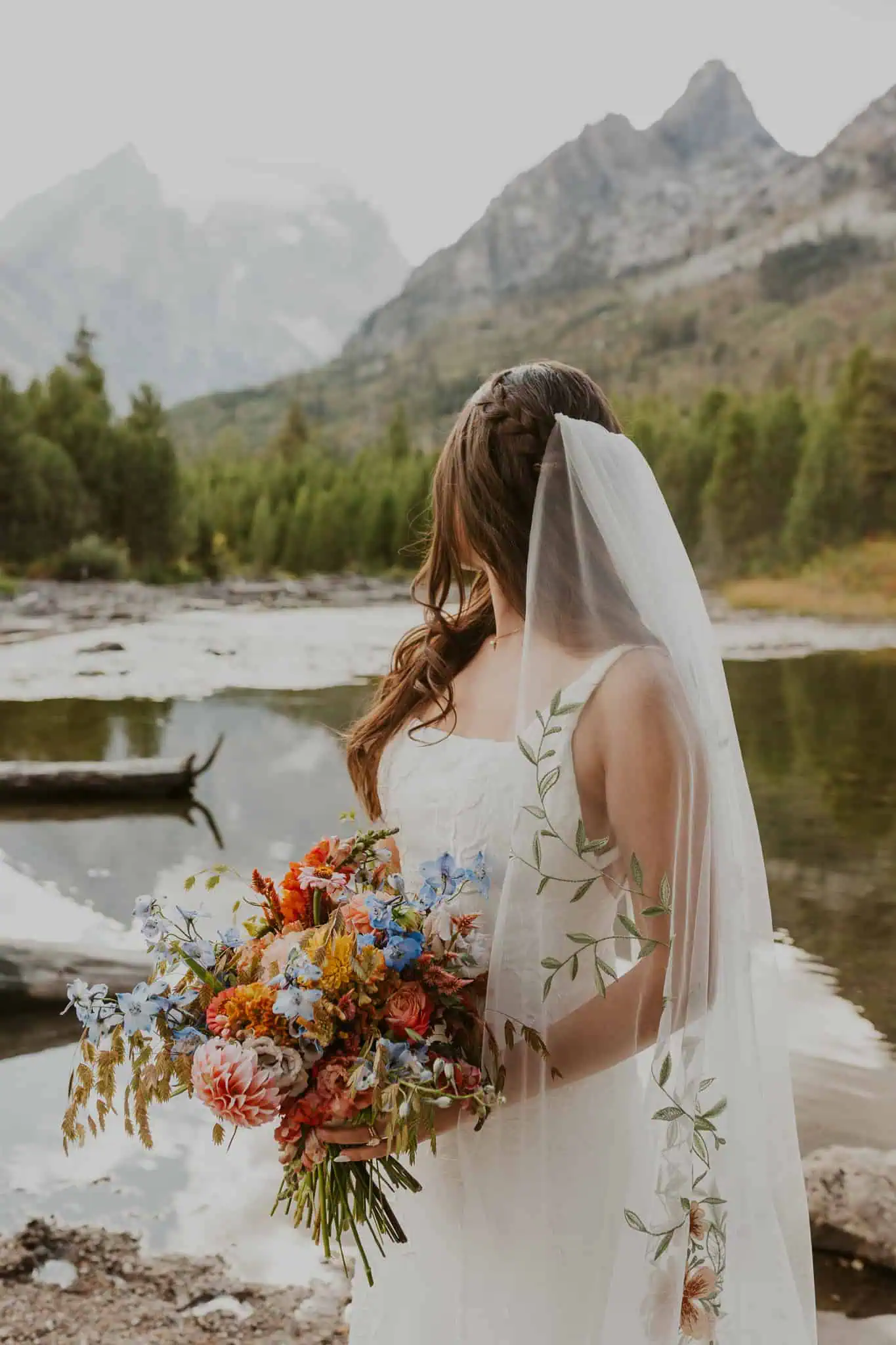 sunset bridals at string lake wyoming