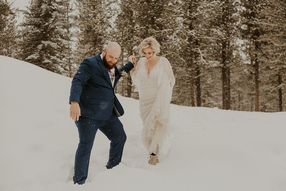 winter wonderland elopement in mccall idaho