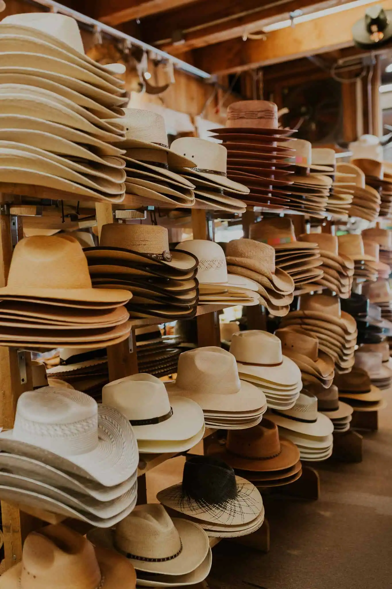 hat selection at beaver creek hats and leather