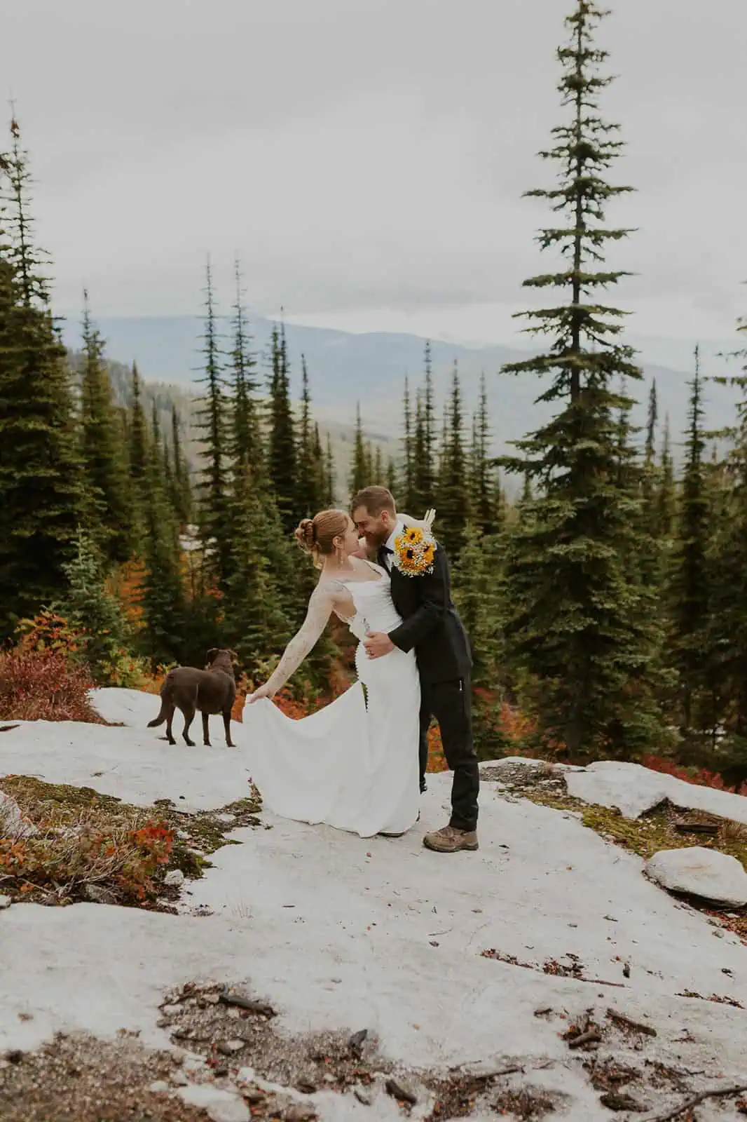 fall mountain elopement in north idaho