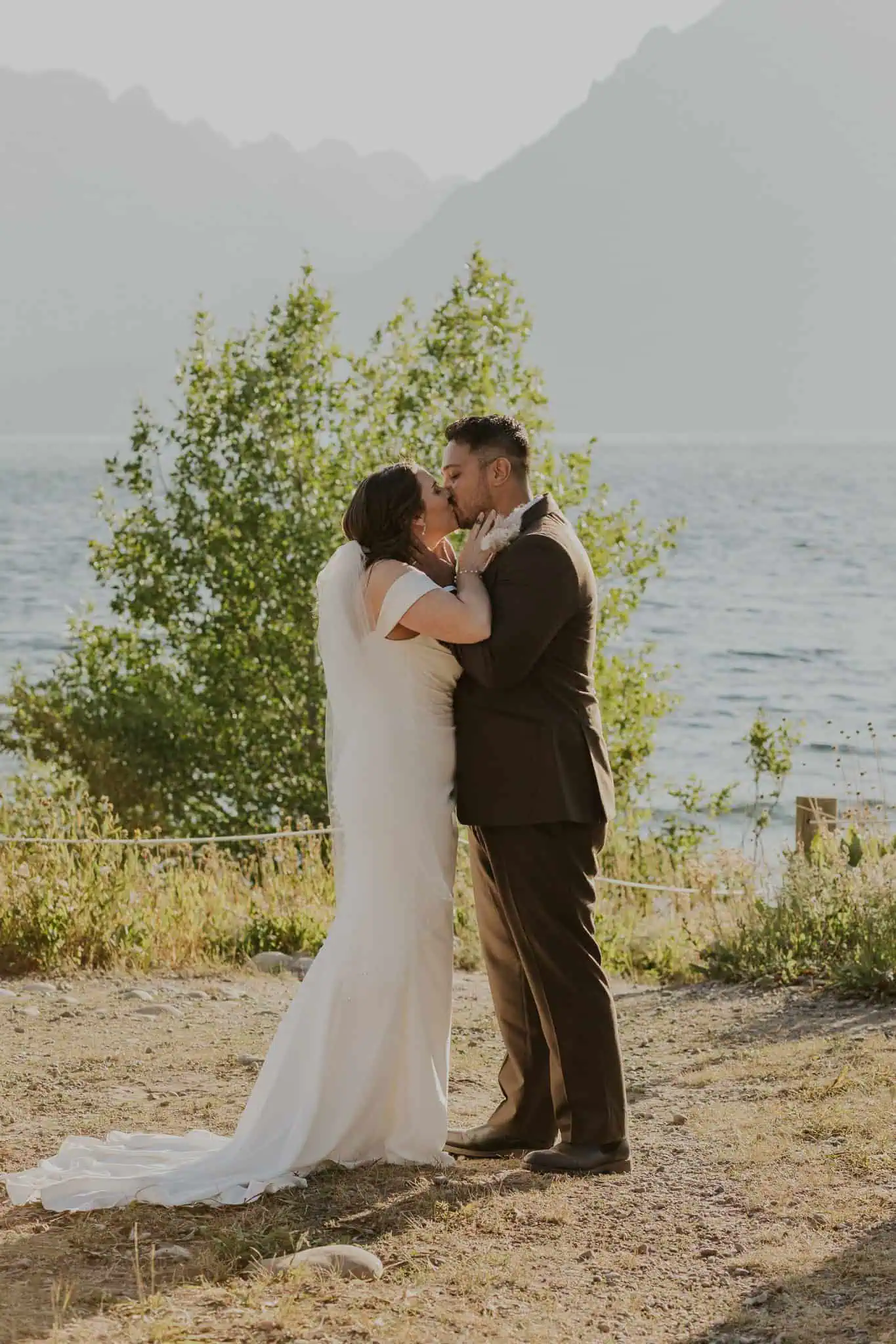 sunset ceremony at colter bay swim beach