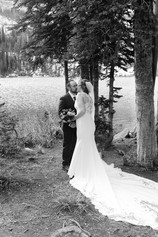 first look on the shore of an alpine lake