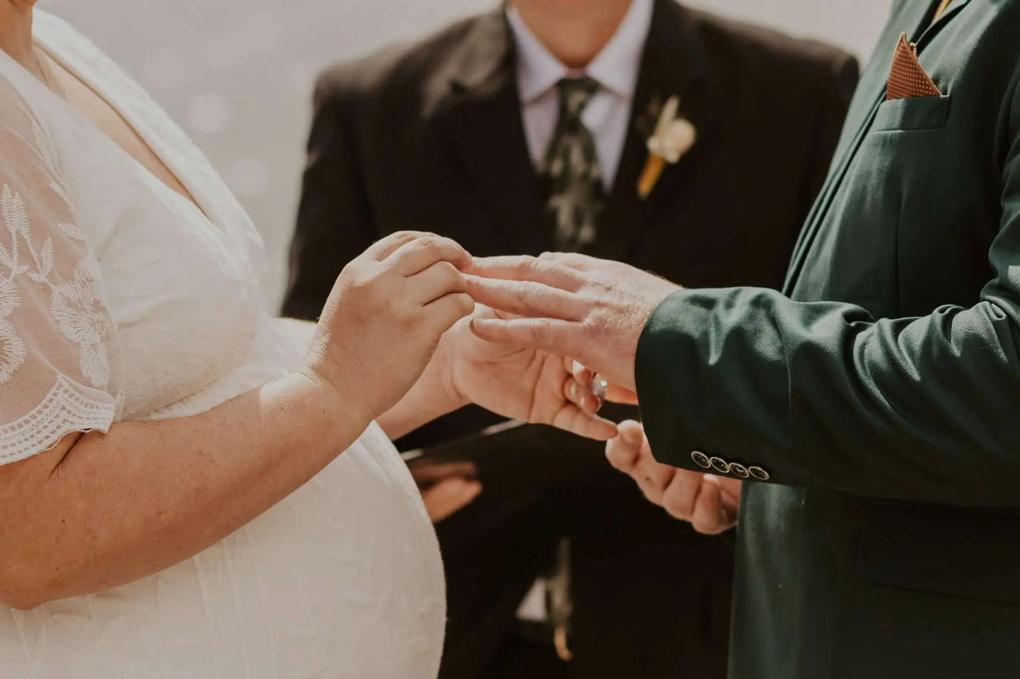 colter bay swim beach elopement ceremony