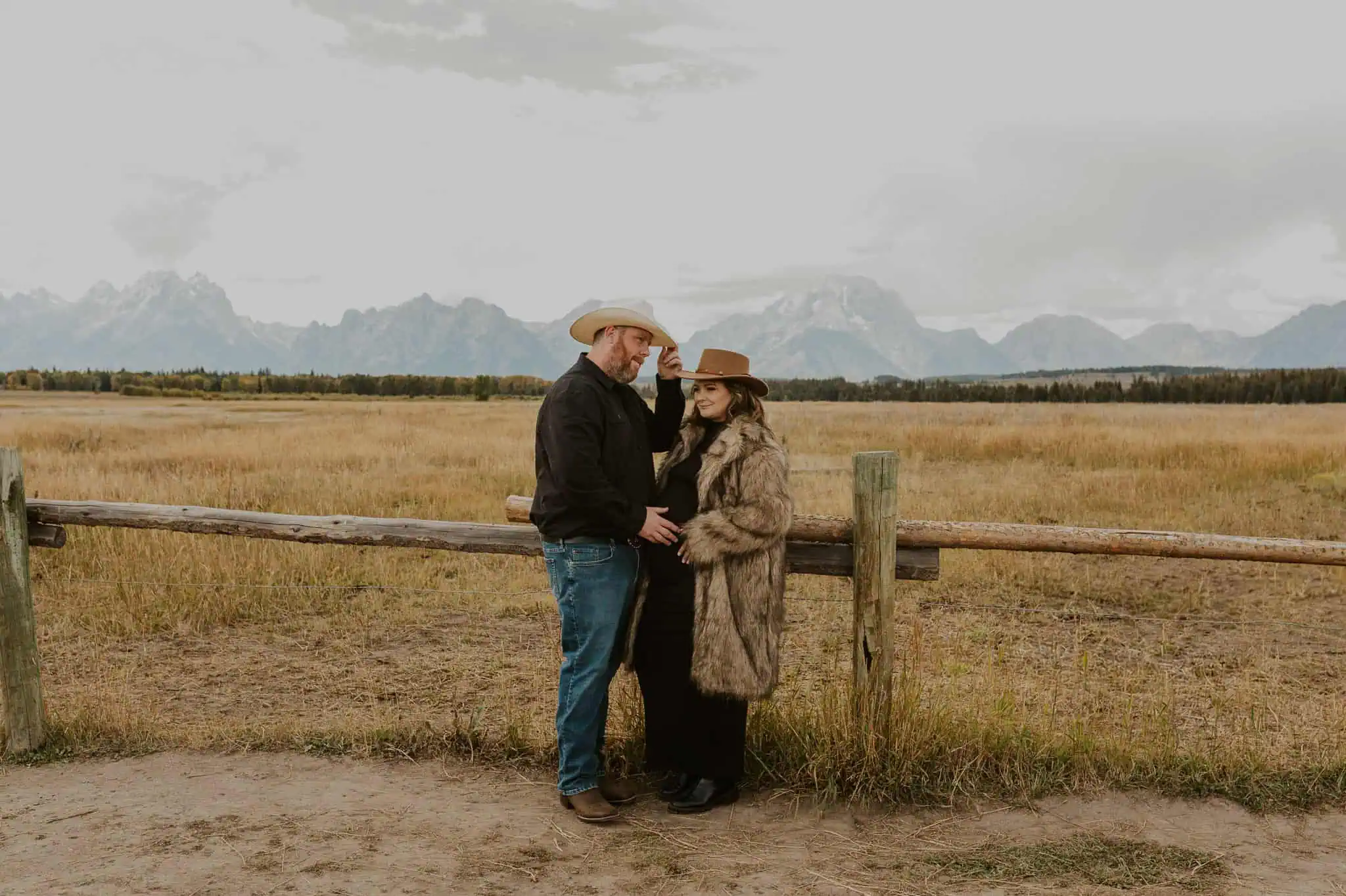 maternity photos at elk ranch flats in grand teton national park