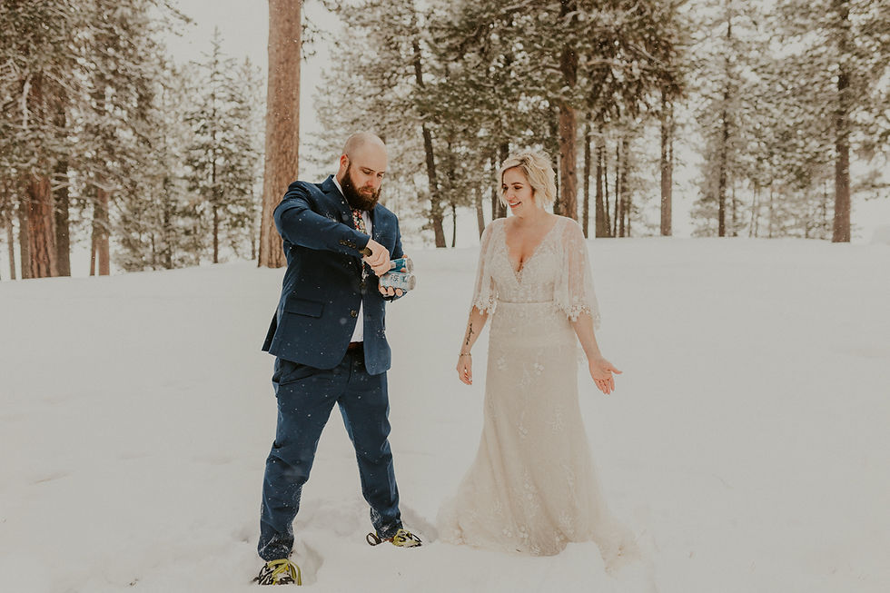 winter wonderland elopement in mccall idaho