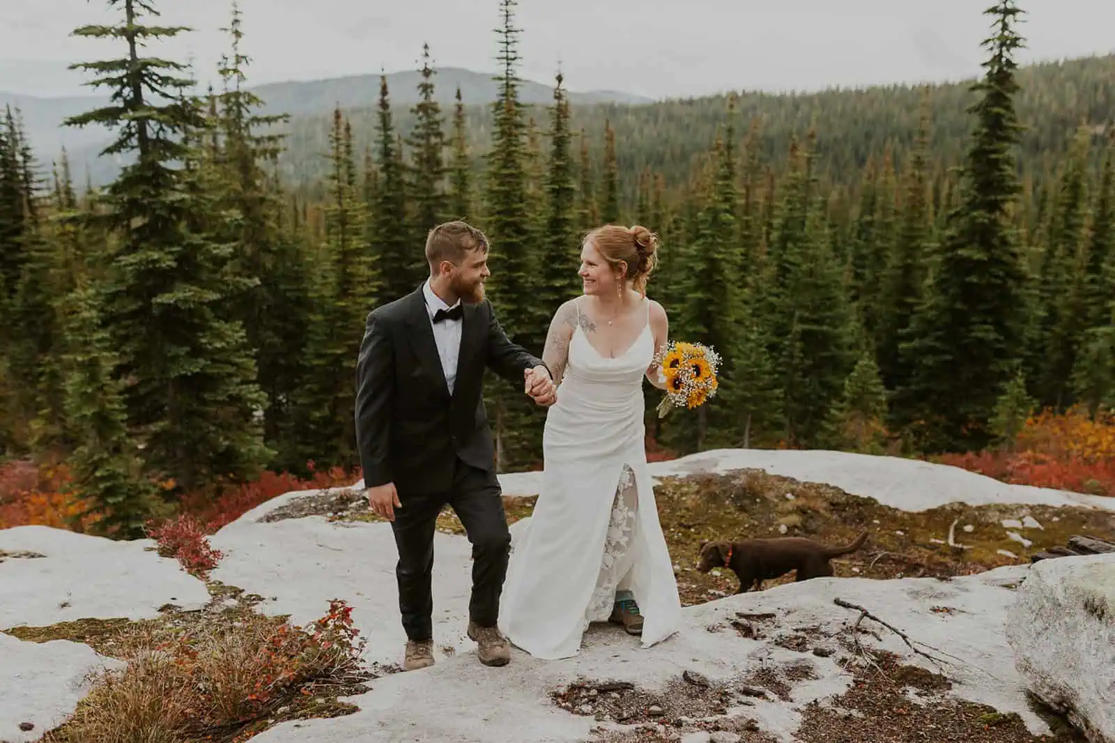 fall mountain elopement in north idaho