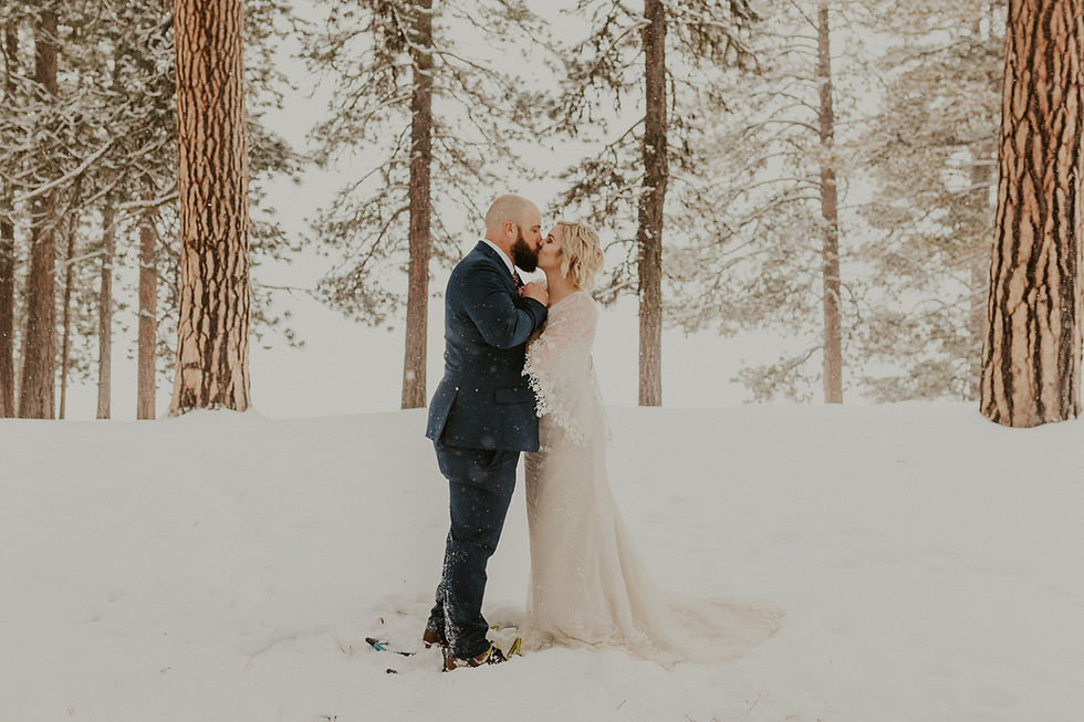 winter wonderland elopement in mccall idaho winter bridals