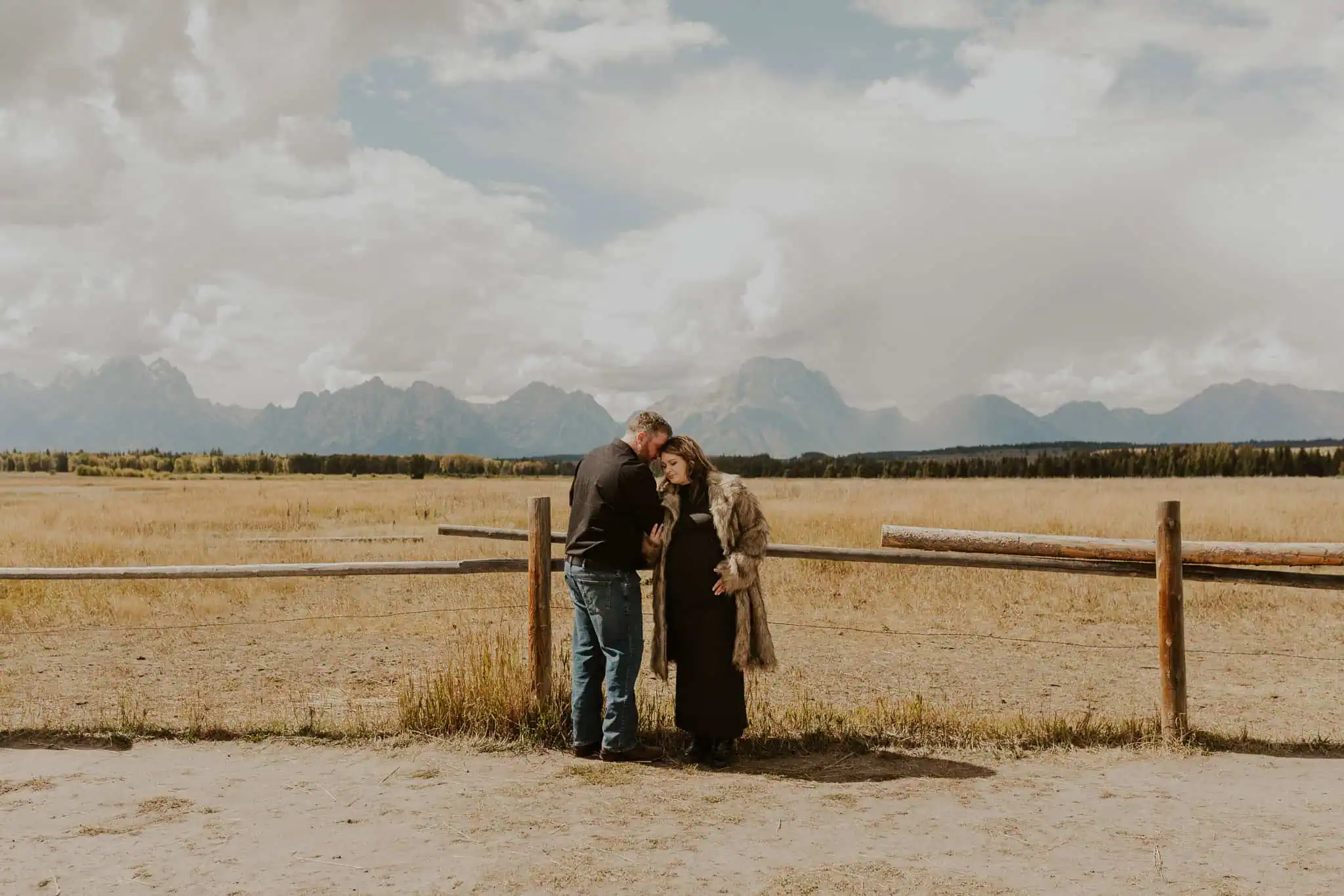 maternity photos at elk ranch flats in grand teton national park
