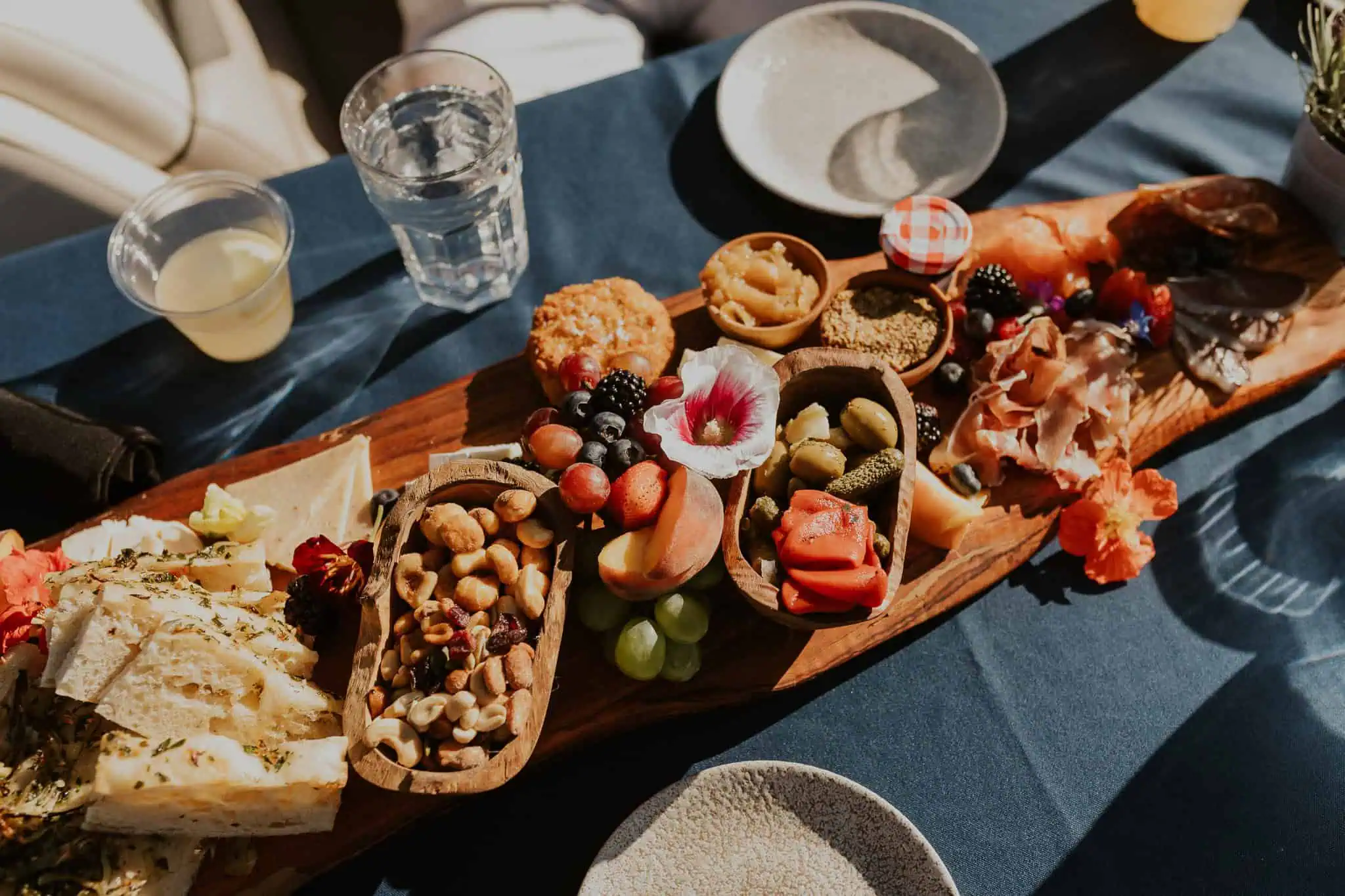 sunset appetizer cruise charcuterie board