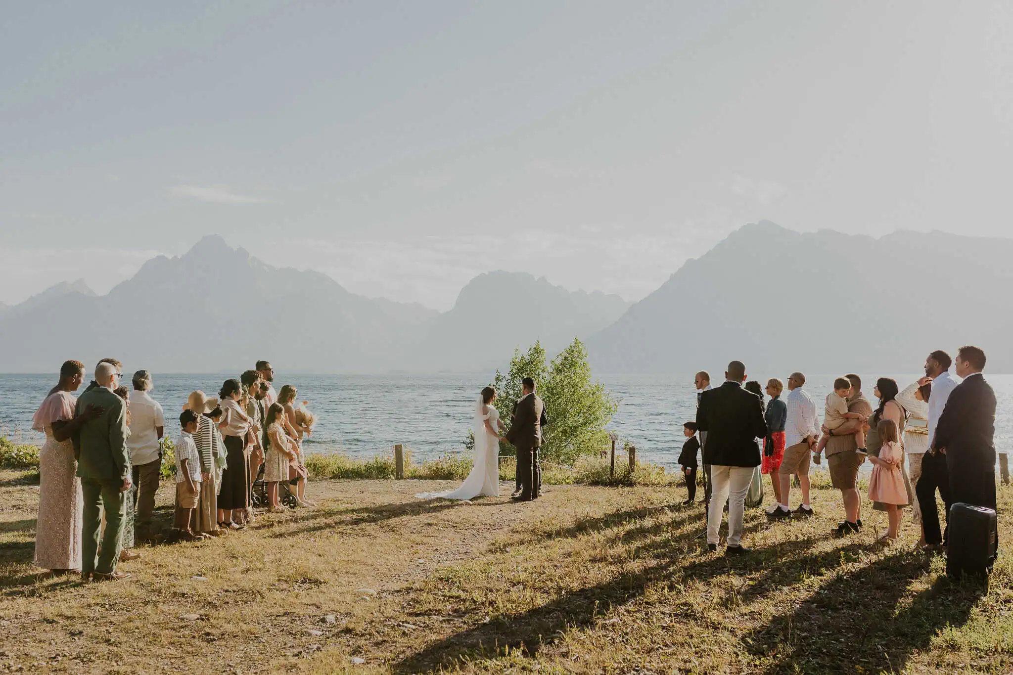 sunset ceremony at colter bay