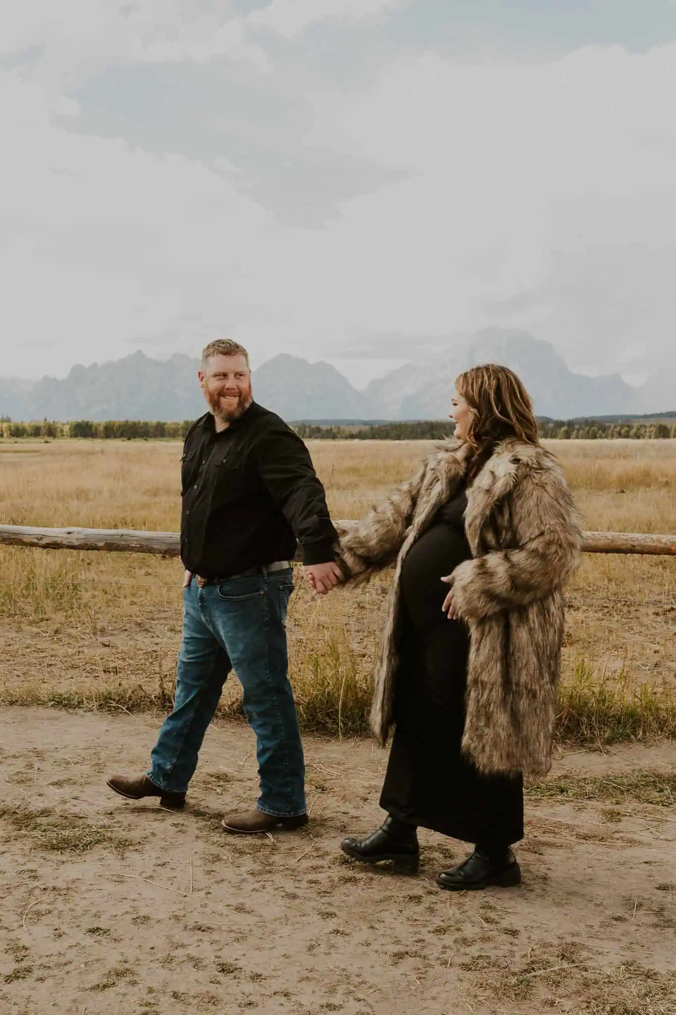 maternity photos at elk ranch flats in grand teton national park