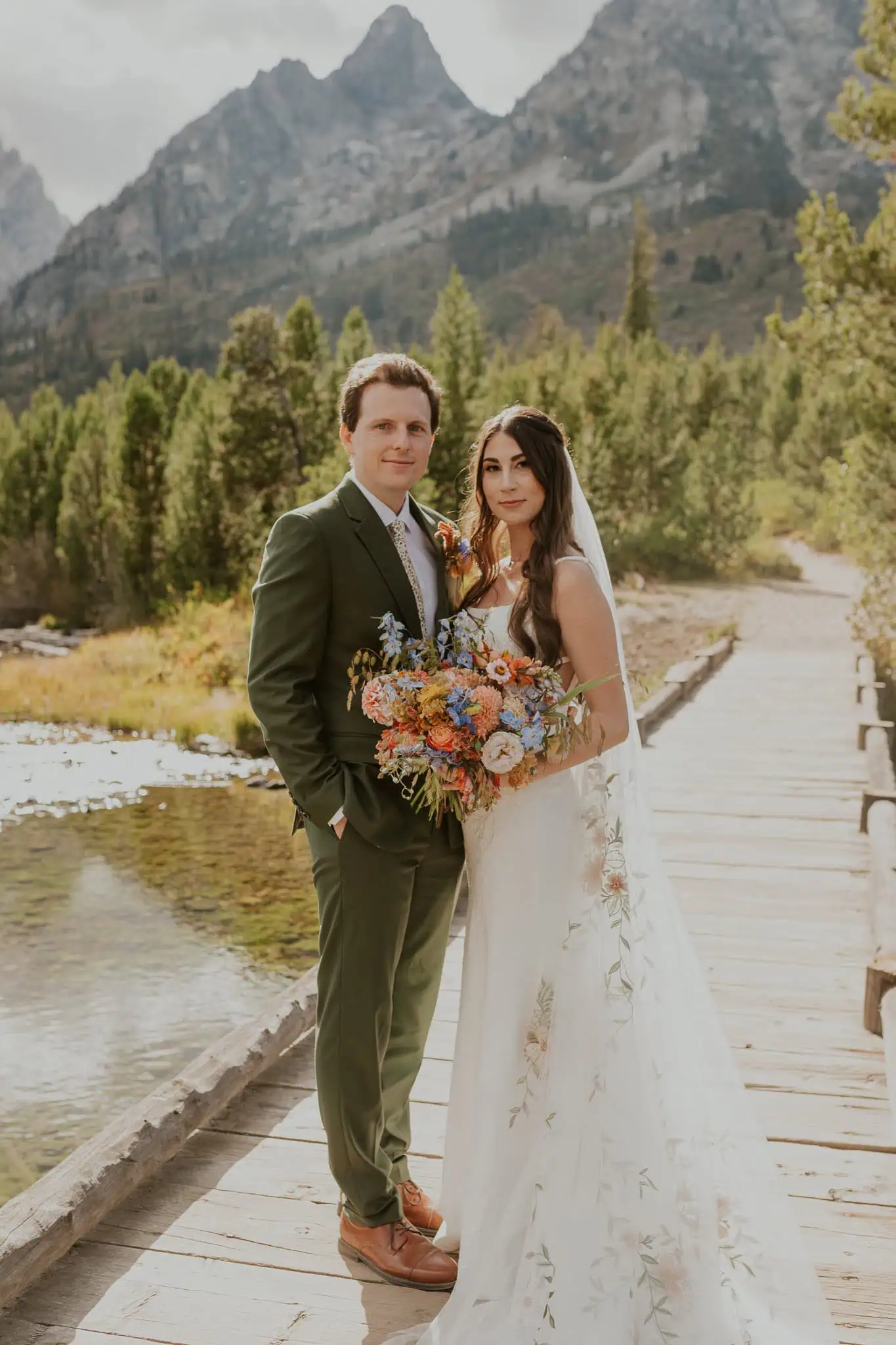 sunset bridals at string lake wyoming