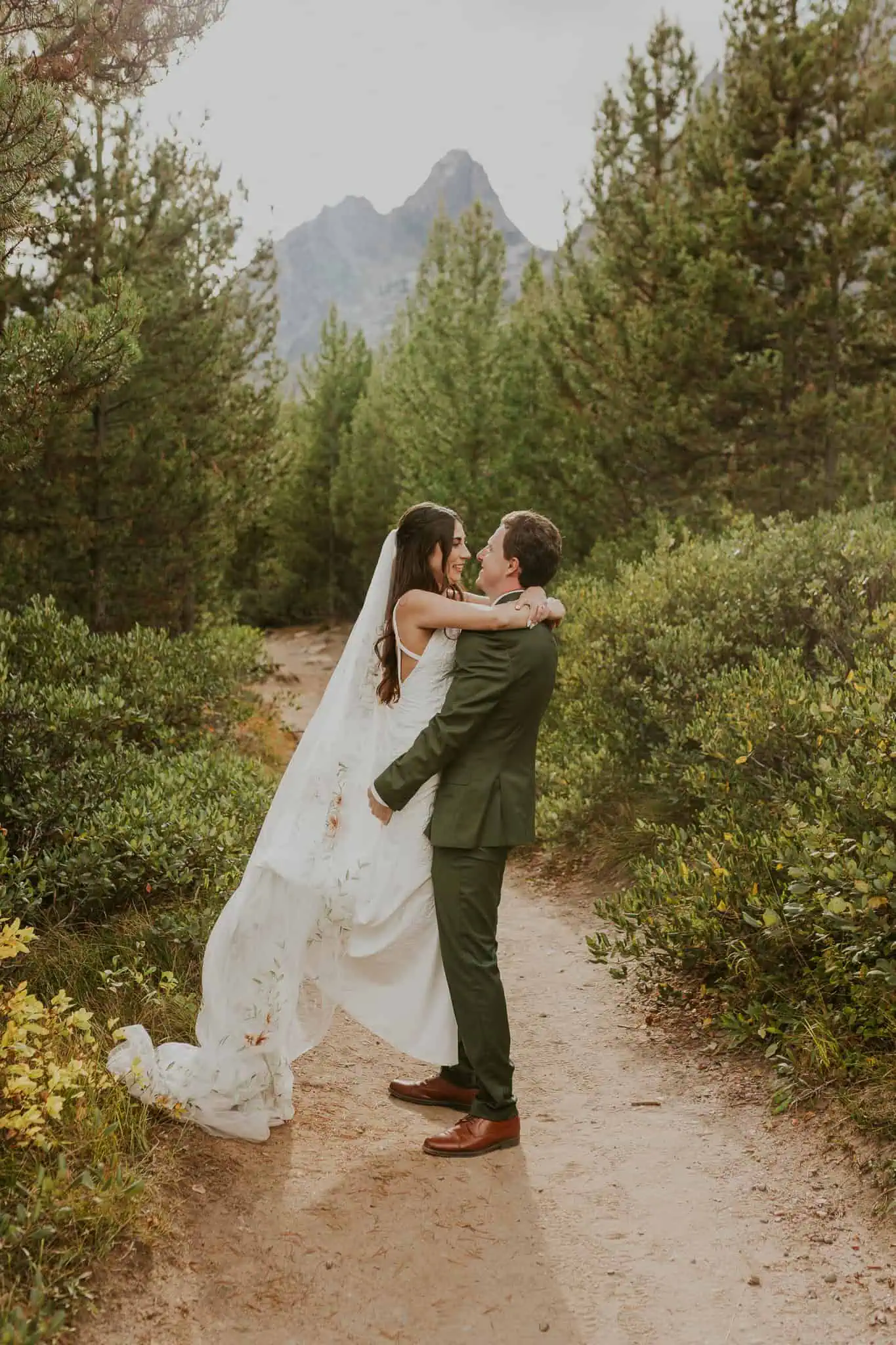 sunset bridals at string lake wyoming