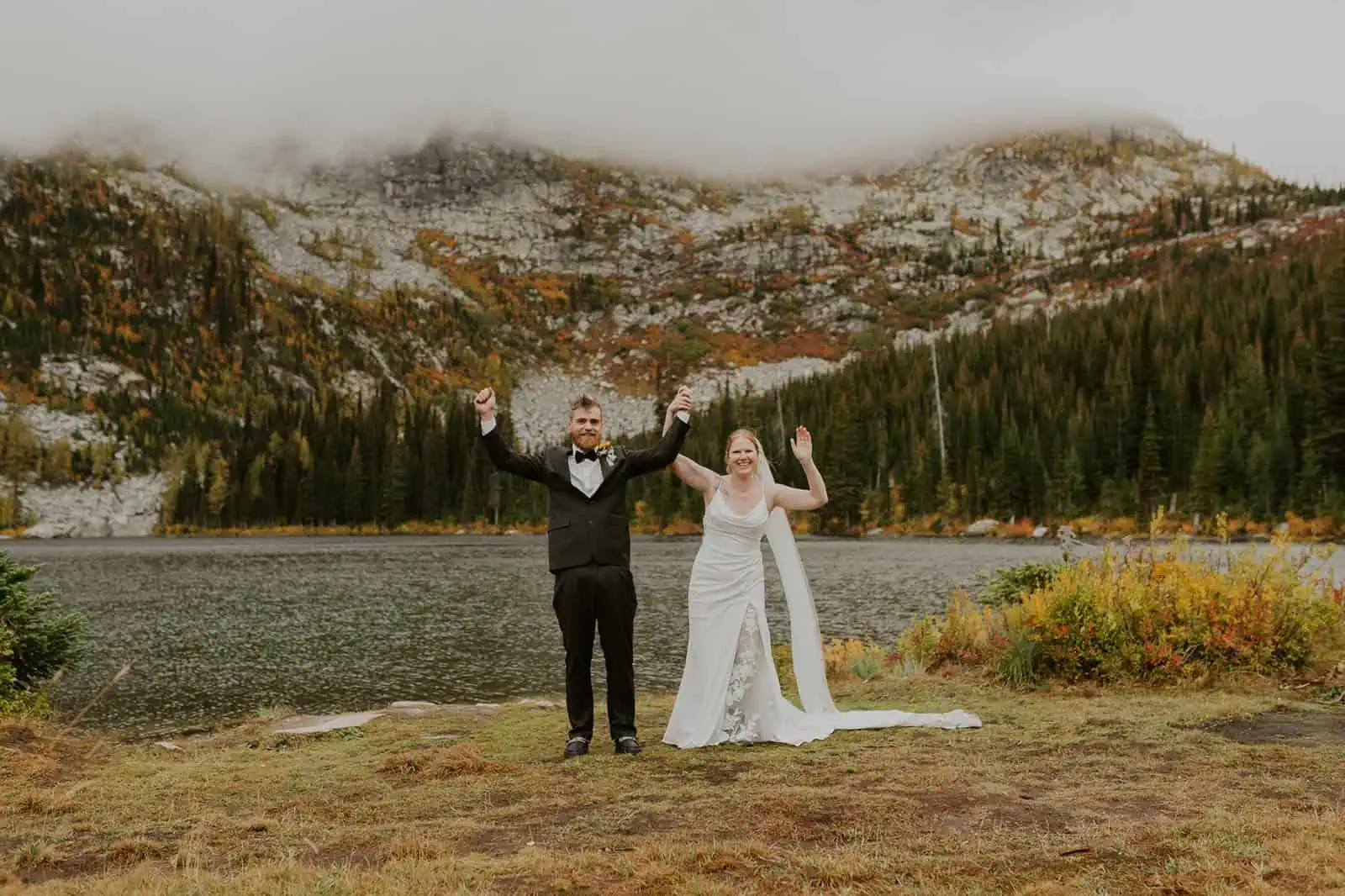fall mountain elopement in north idaho