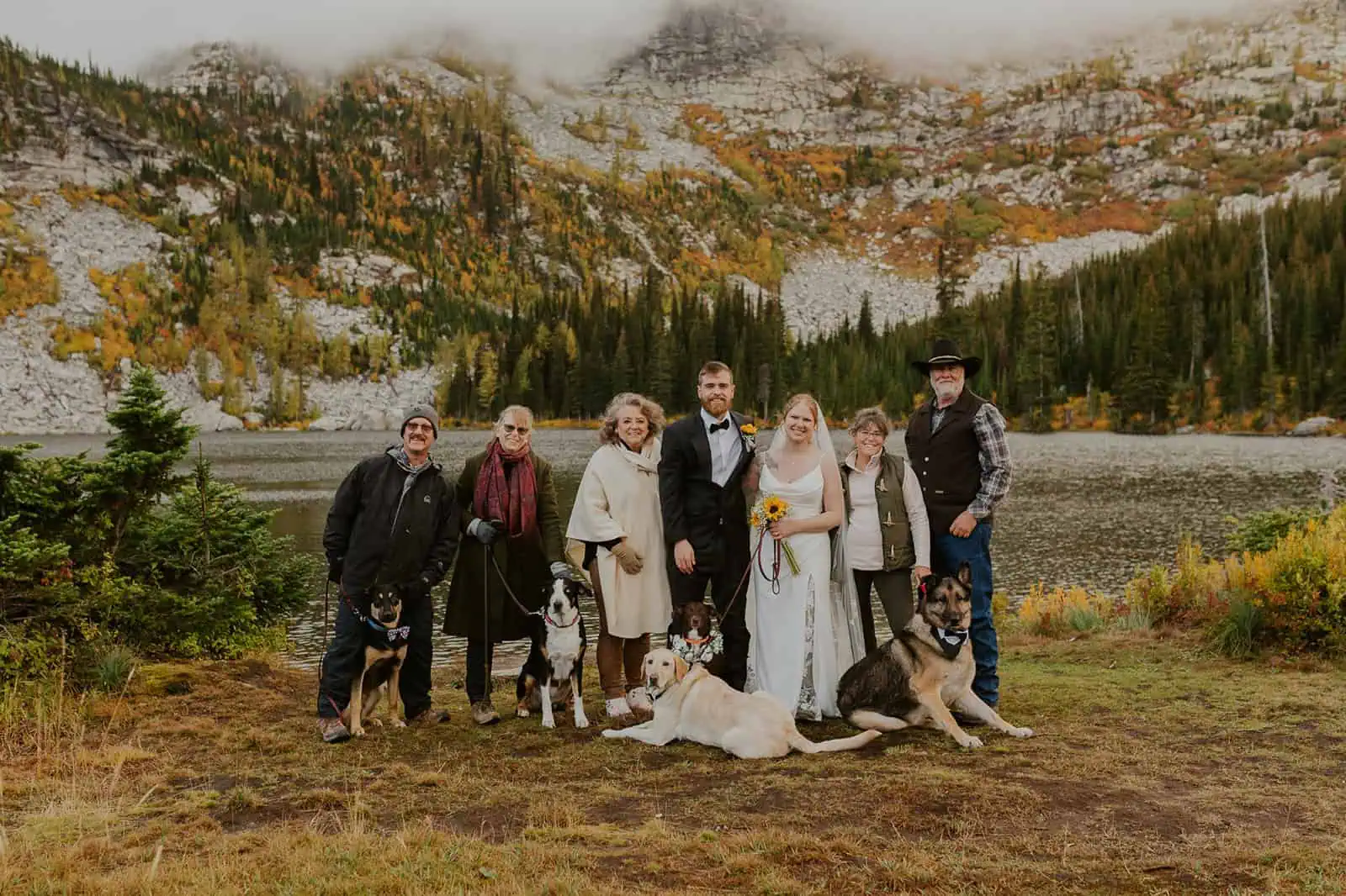 fall mountain elopement in north idaho