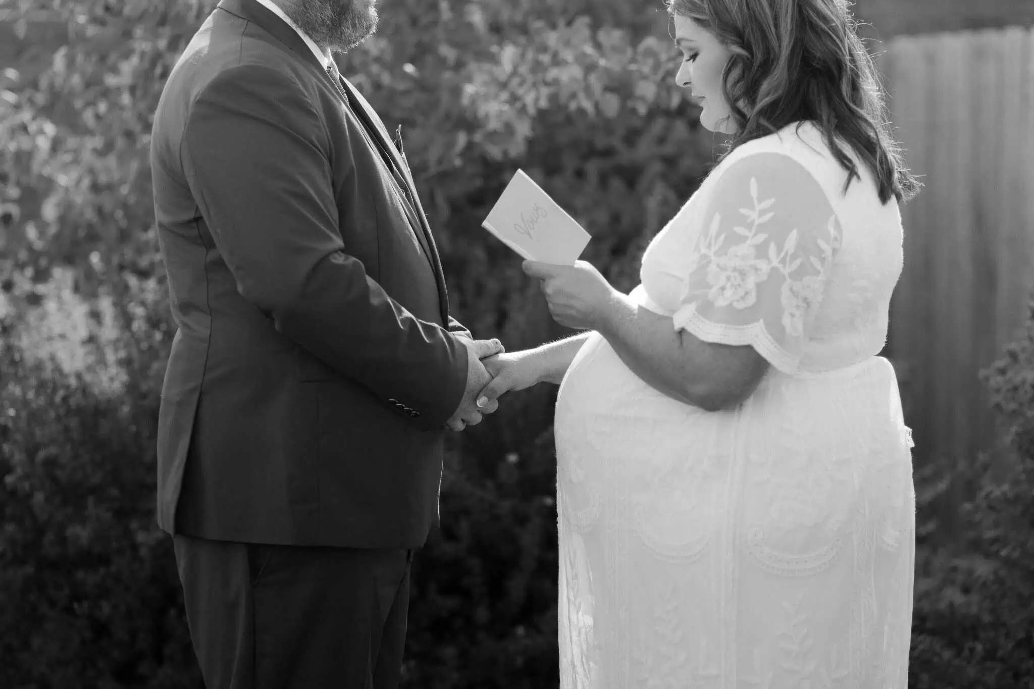 elopment private vows in backyard of airbnb