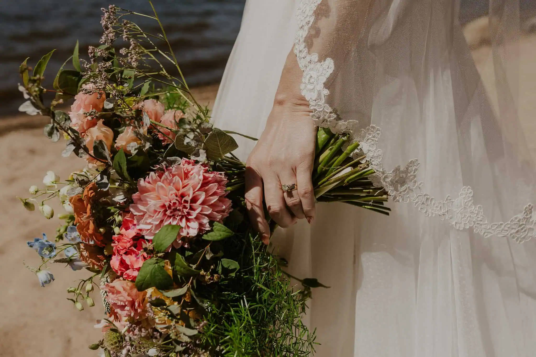 summer wedding floral bouquet