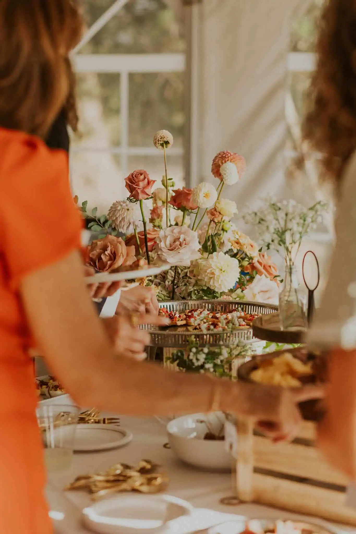 reception tent at arbor crest winery