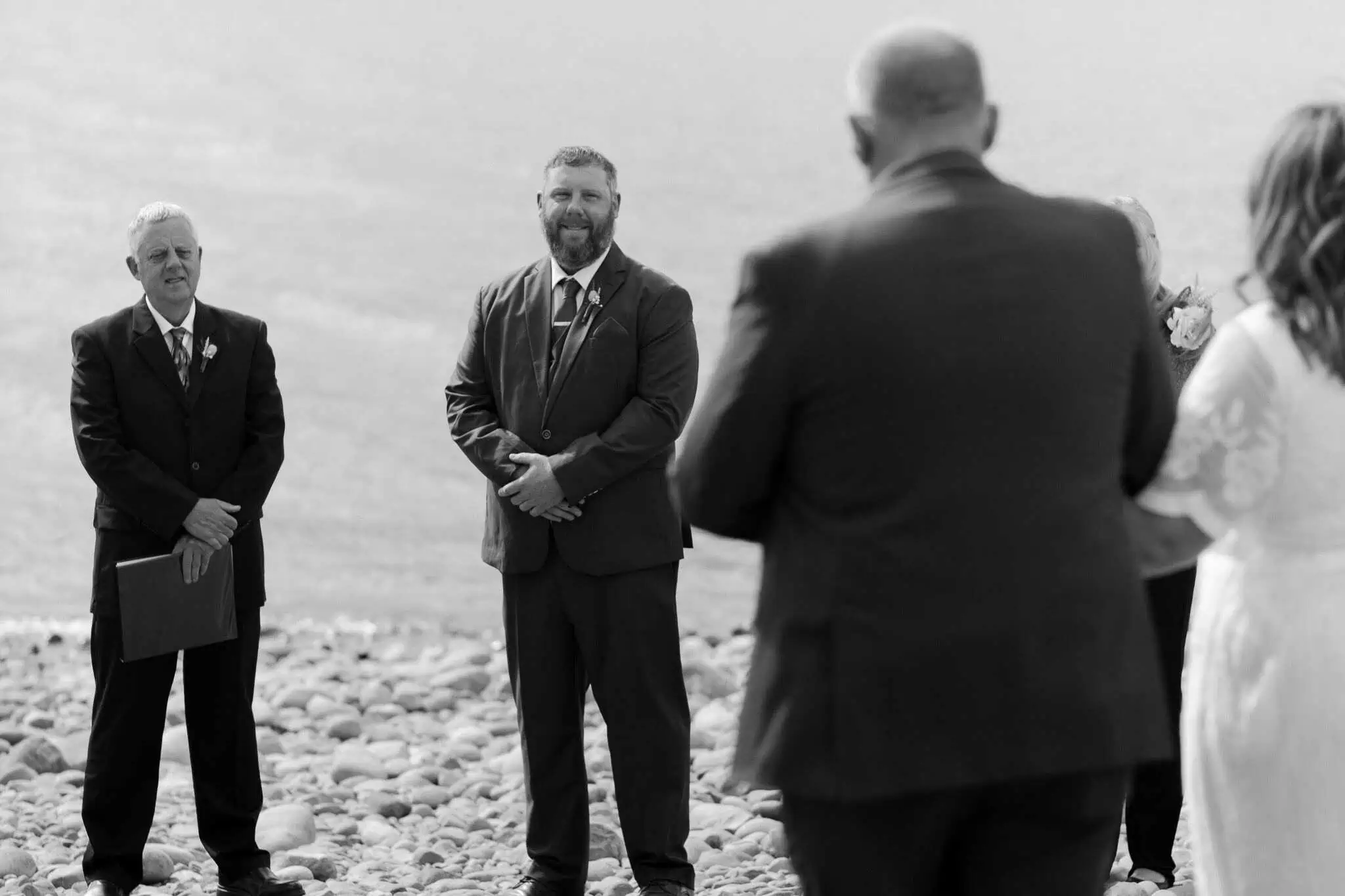 colter bay swim beach elopement ceremony