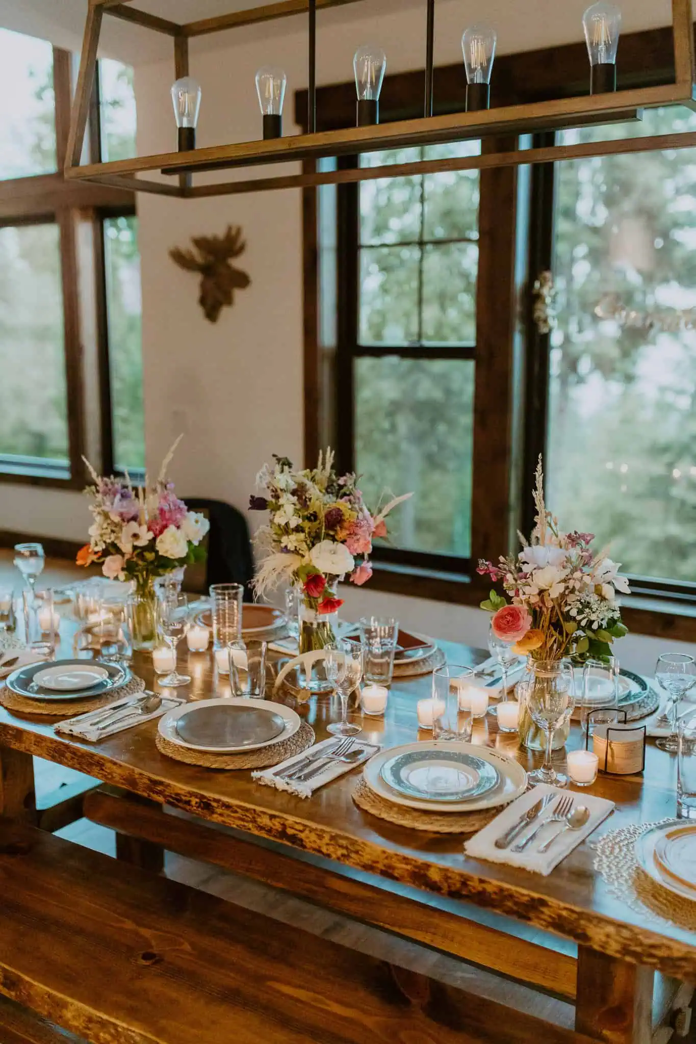 a catered dinner at bald eagle lodge in sandpoint idaho