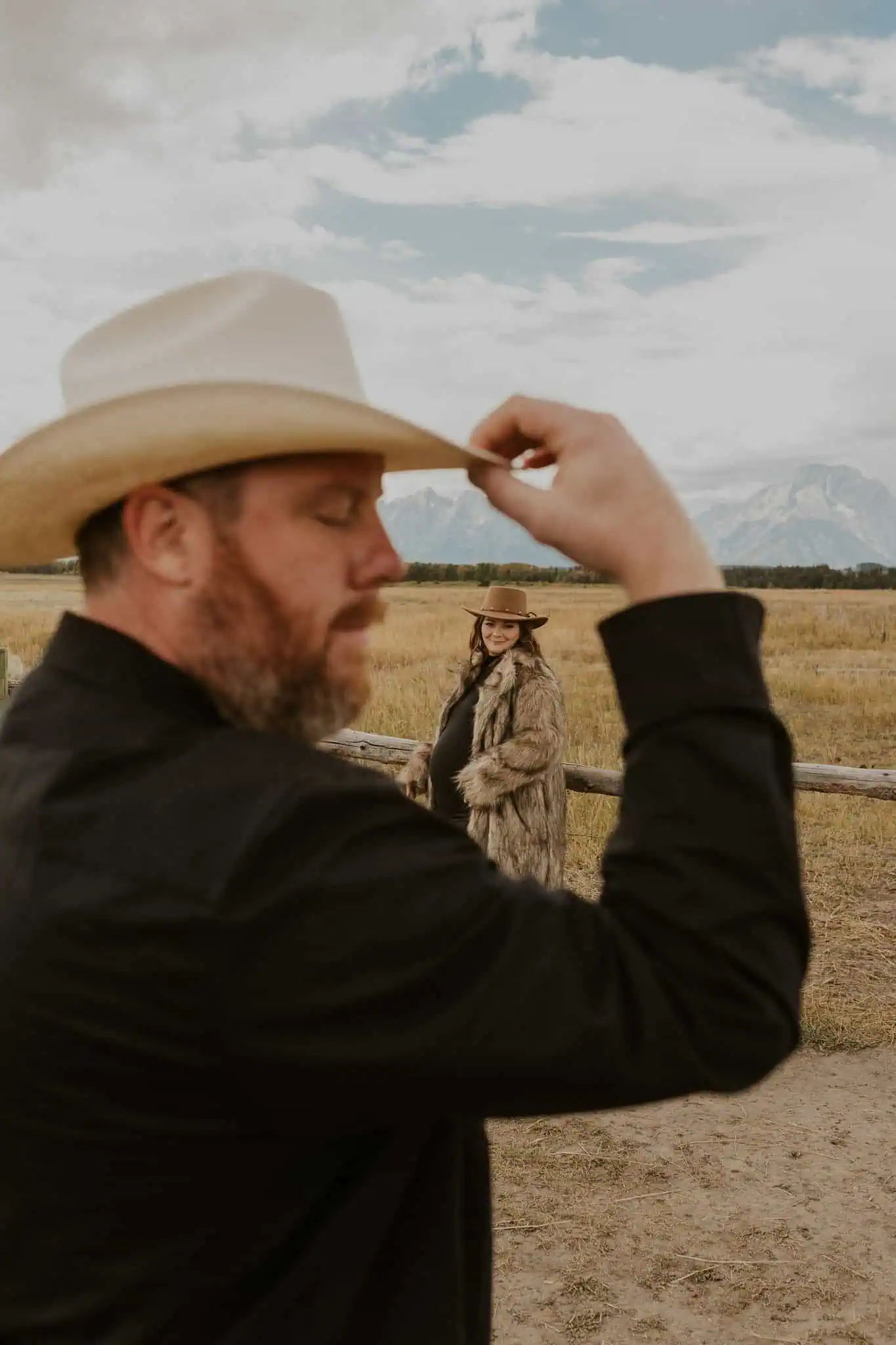 maternity photos at elk ranch flats in grand teton national park