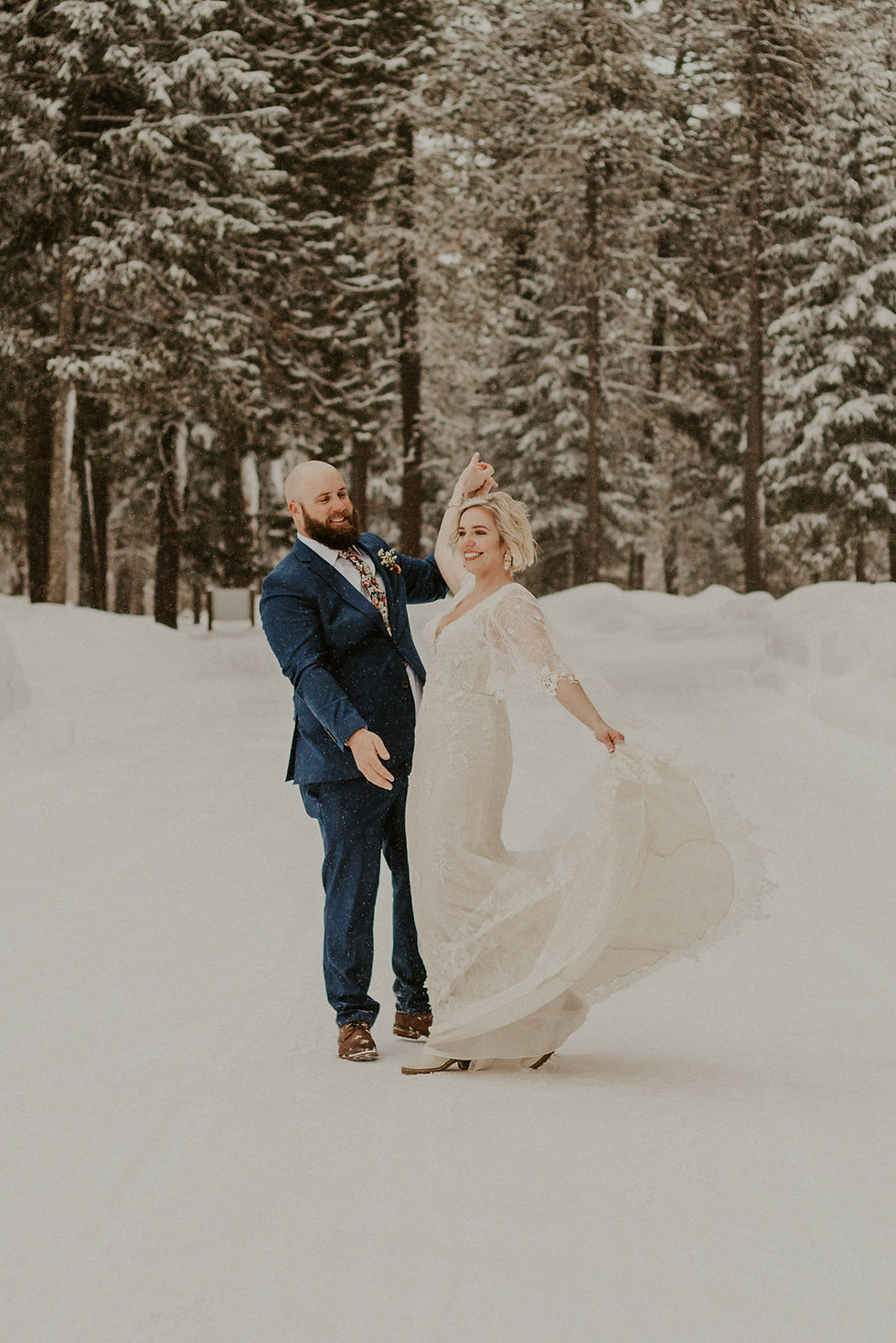 winter wonderland elopement in mccall idaho