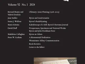 REVIEW: The Byron Journal, Volume 52, Issue 1. 2024