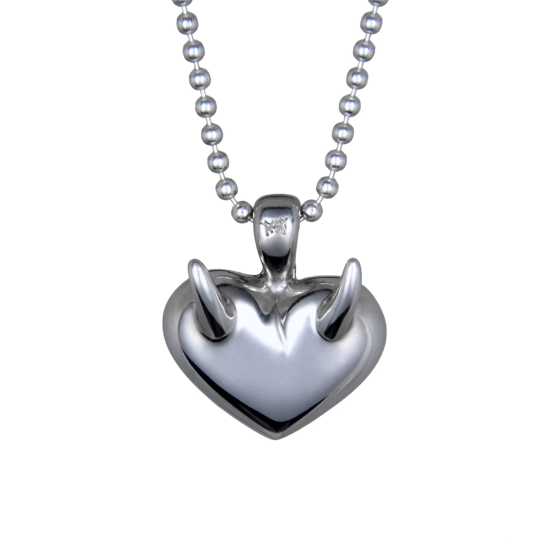 Horned Heart Necklace, Maria Wagner Jewelry