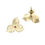 Thumbnail: Sandrine B. Jewelry Fairmined Gold 3 Petal Ruby Statement Stud Earrings
