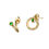 Thumbnail: Mejia Jewelry Mandarin Garnet Peek A Boo Hoop Earring