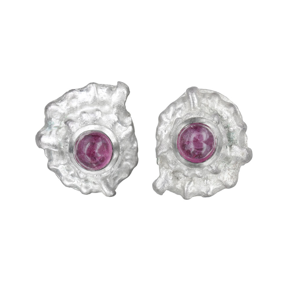 Thumbnail: Sandrine B. Jewelry Gemstone Seashell Stud Earring