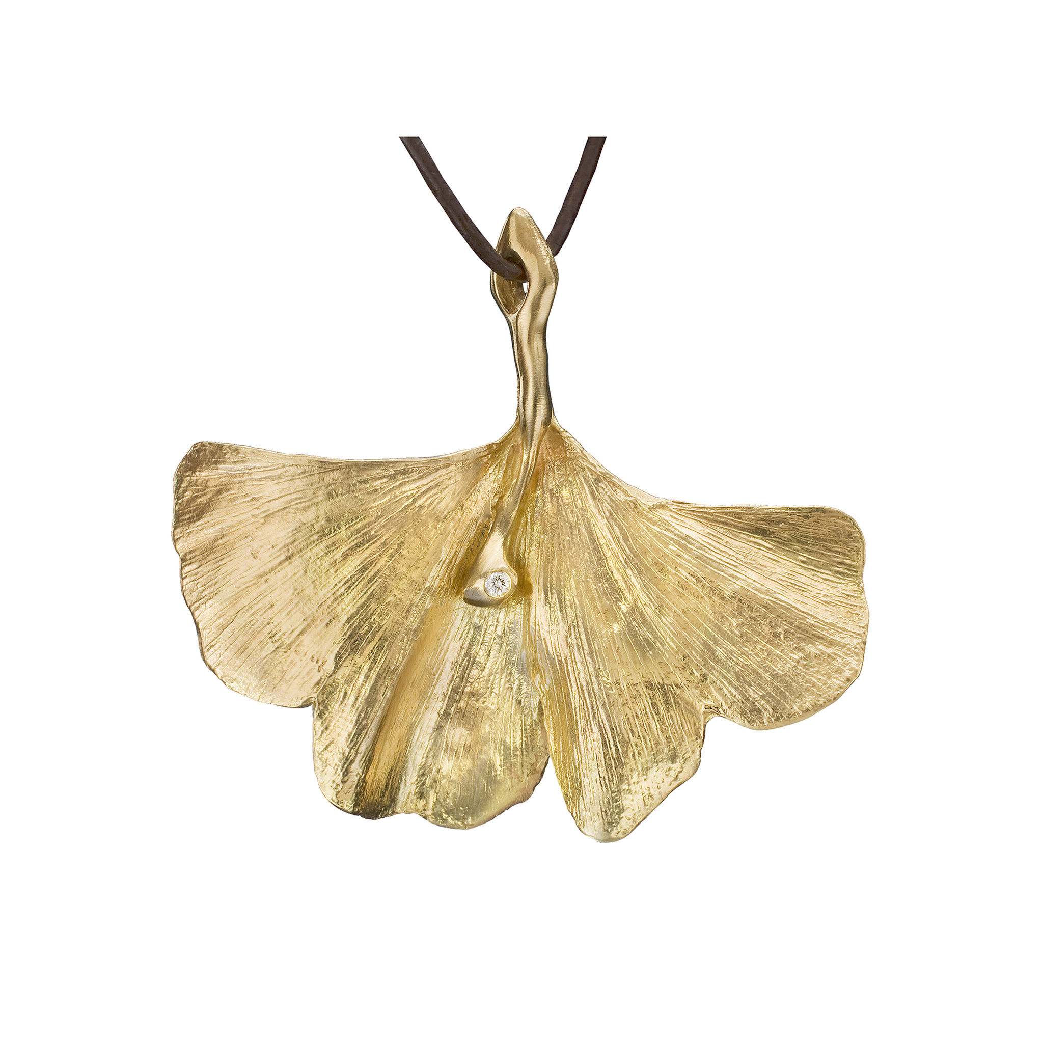 Lori Anne Ginkgo Biloba Gold Leaf Pendant