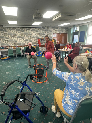 People exercising inside
