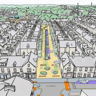 Community Garden illustration of houses