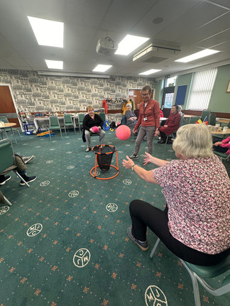 People exercising inside