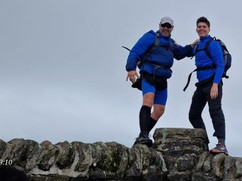 Walkers celebrating on a walk