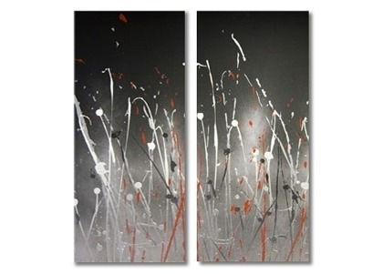 White, Red & Silver Fields Pair