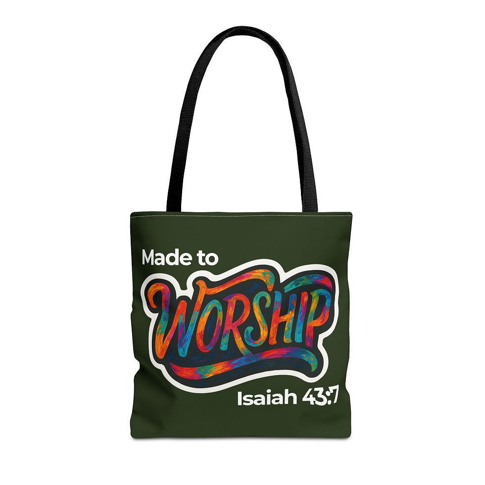 Thumbnail: Green Made to Worship - Tote Bag