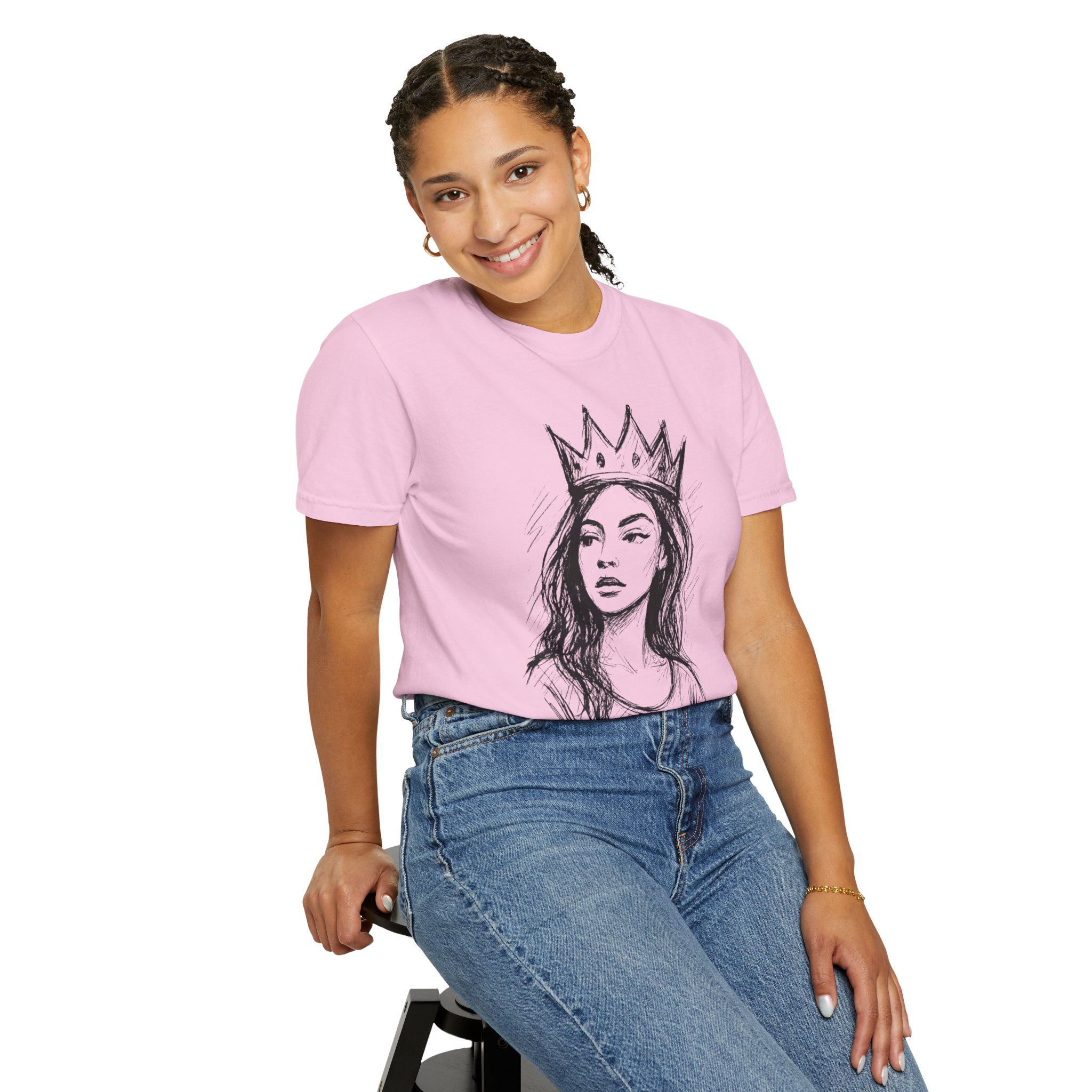 Crowned Royalty - Women's Heavy T-Shirt (Straight Hair)