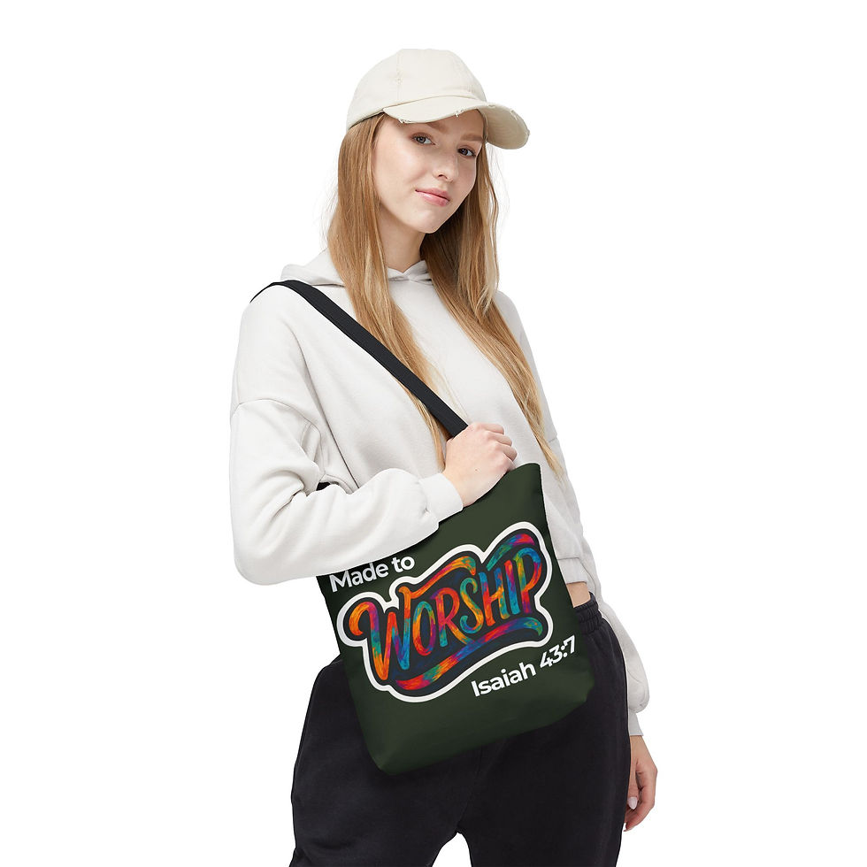 Thumbnail: Green Made to Worship - Tote Bag
