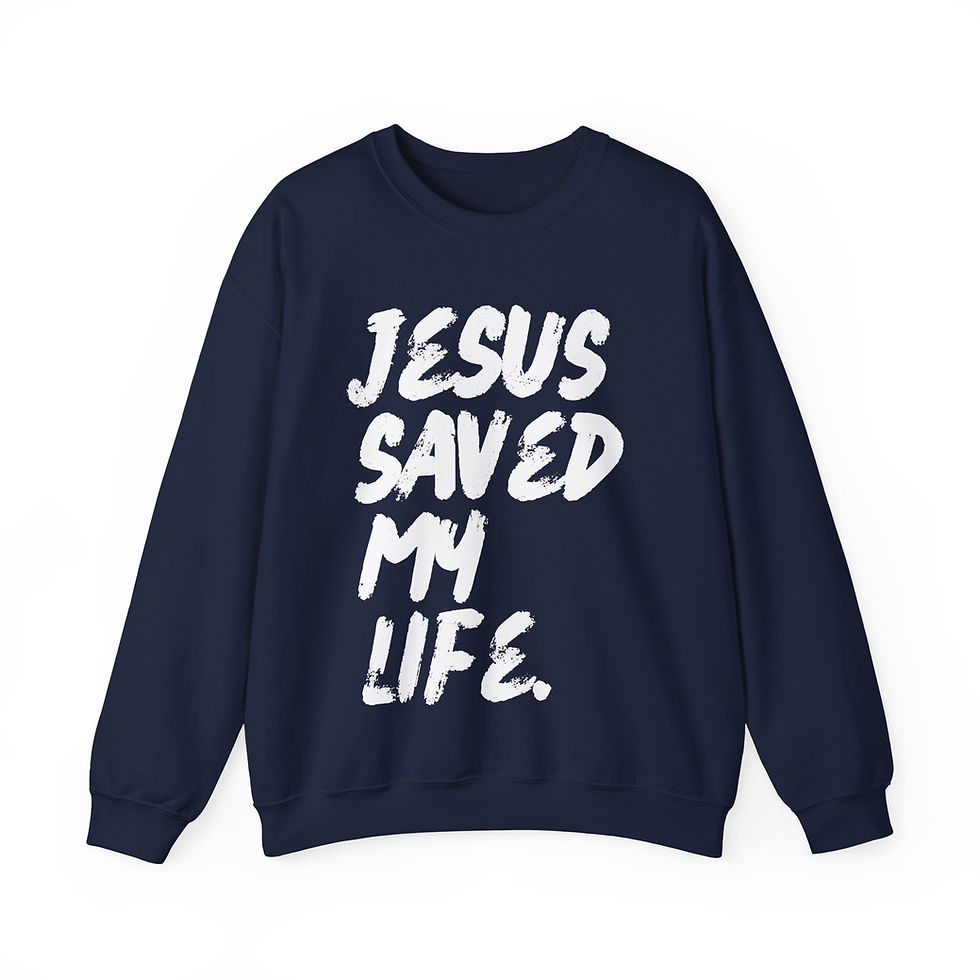 Thumbnail: Jesus Saved My Life - Men's Crewneck Sweatshirt