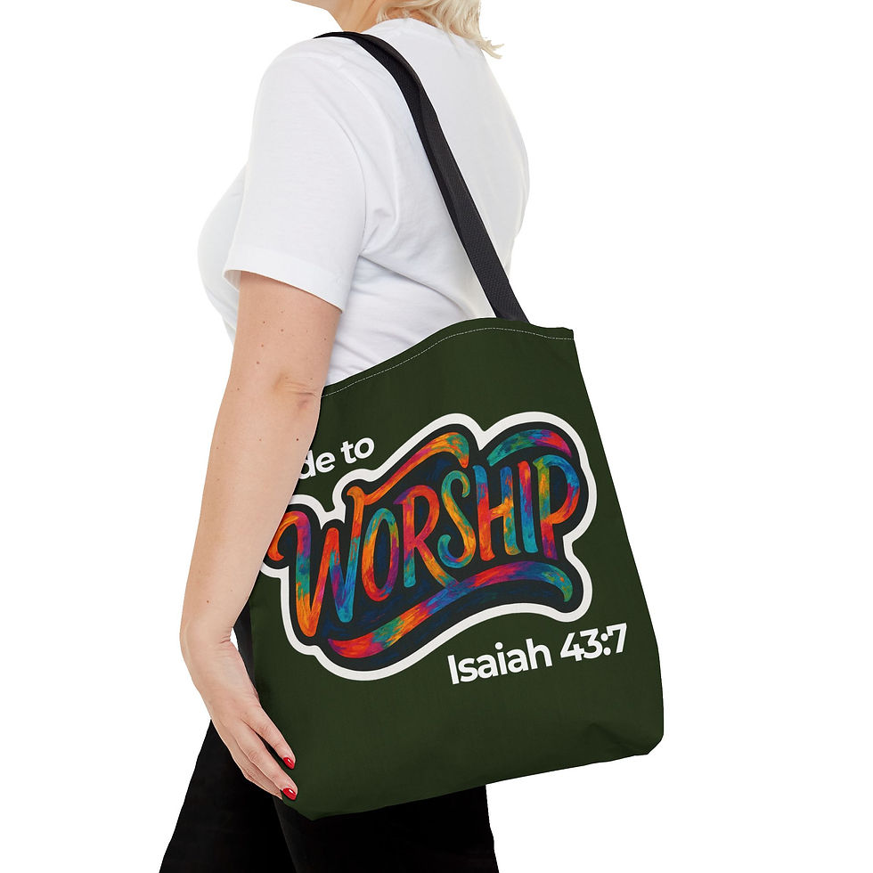 Thumbnail: Green Made to Worship - Tote Bag