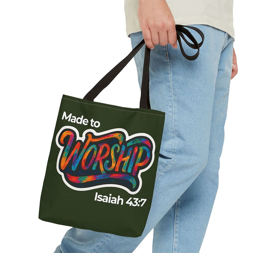 Thumbnail: Green Made to Worship - Tote Bag